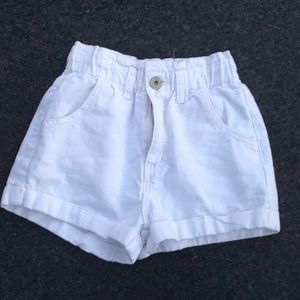 White denim shorts